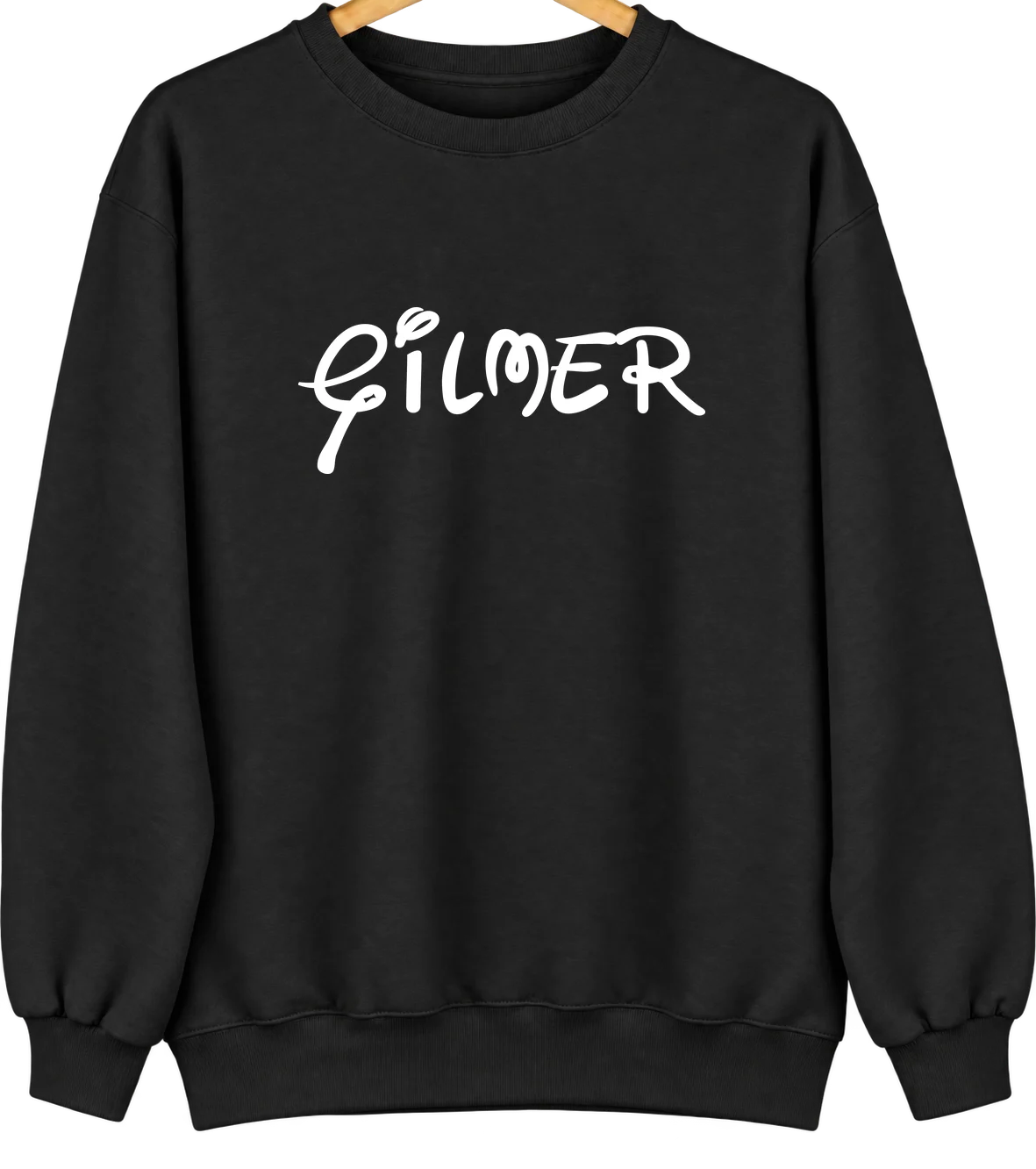 Gilmer, Texas Hometown Crewneck — Black