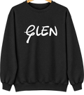 Glen, Mississippi Hometown Crewneck — Black