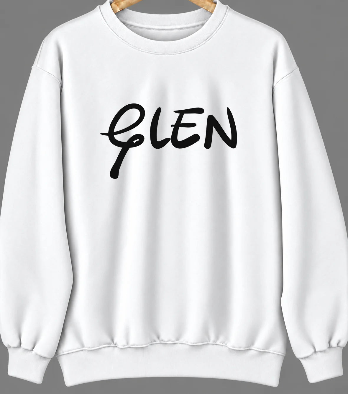 Glen, Montana Hometown Crewneck — White