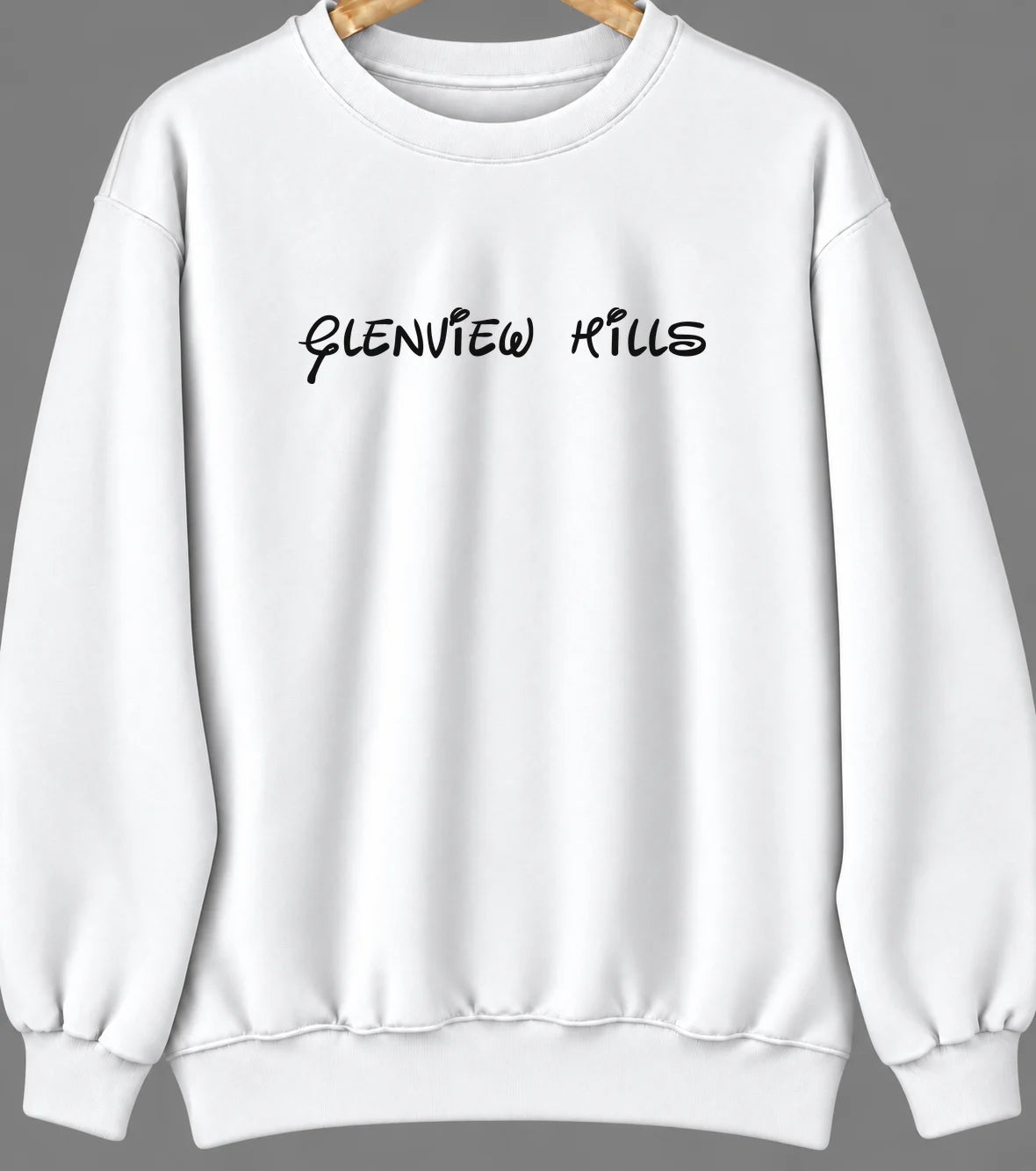 Glenview Hills, Kentucky Hometown Crewneck — White