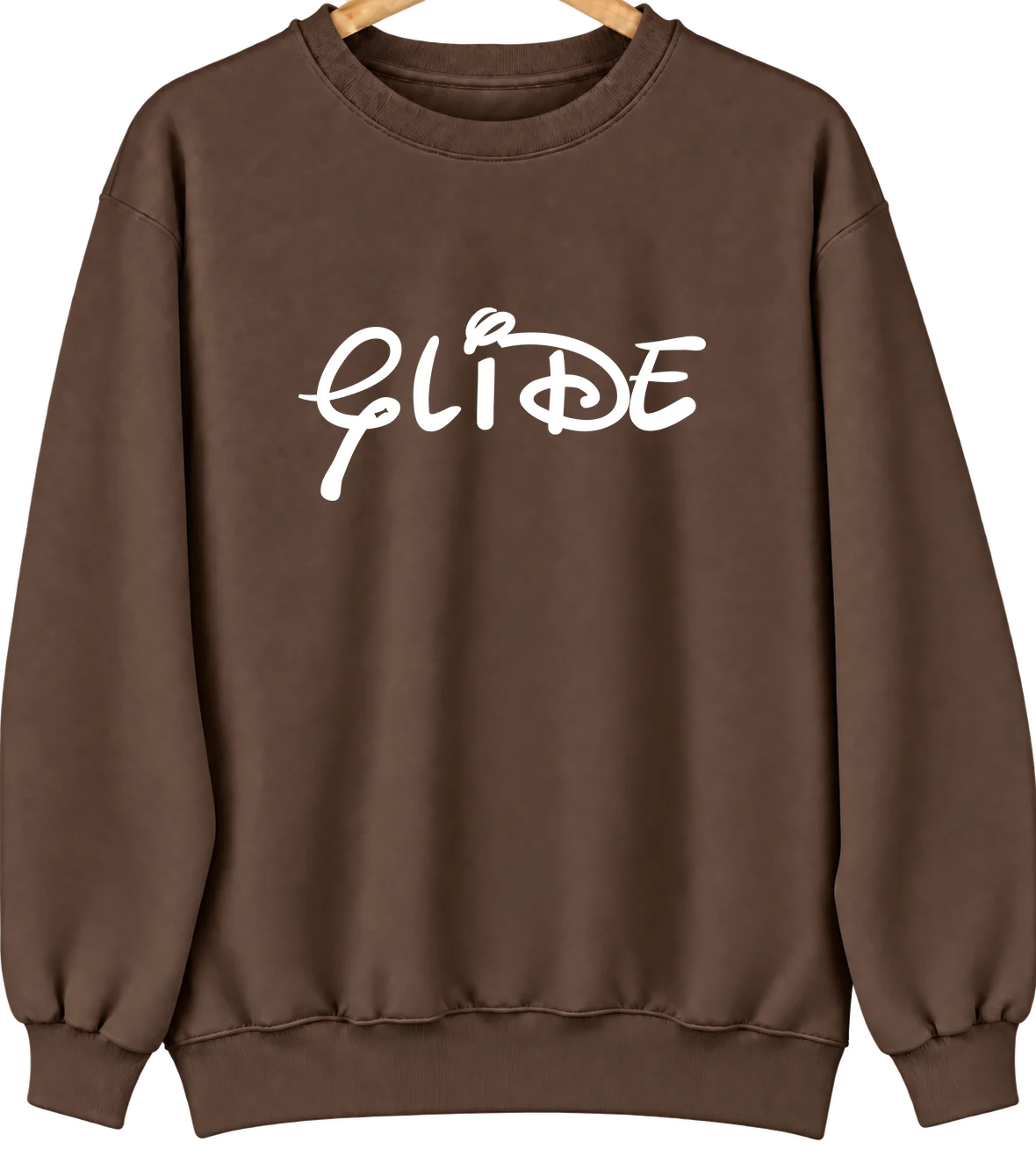 Glide, Oregon Hometown Crewneck — Brown
