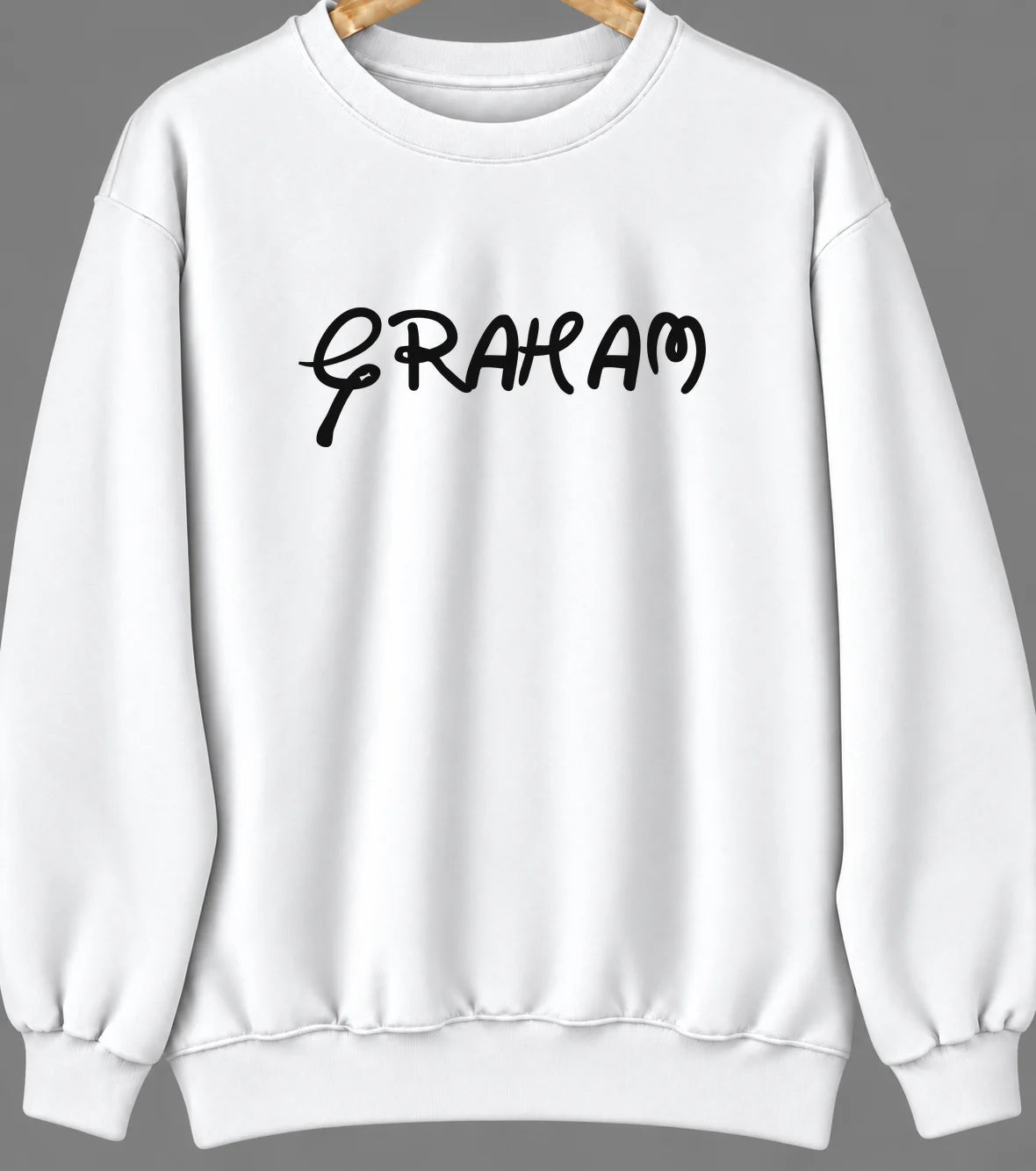 Graham, Alabama Hometown Crewneck — White