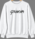 Graham, North Carolina Hometown Crewneck — White