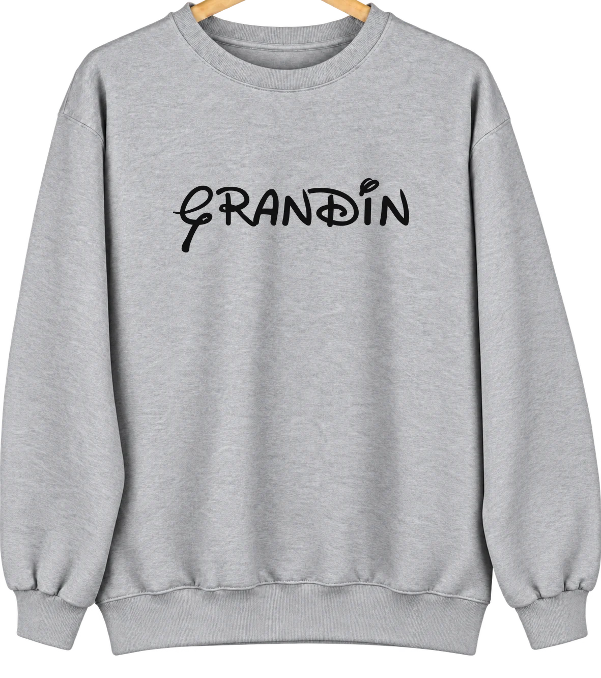 Grandin, North Dakota Hometown Crewneck — Sport Grey