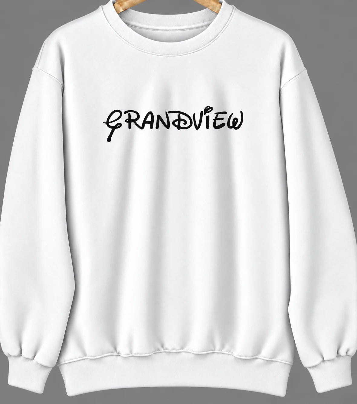 Grandview, Iowa Hometown Crewneck — White