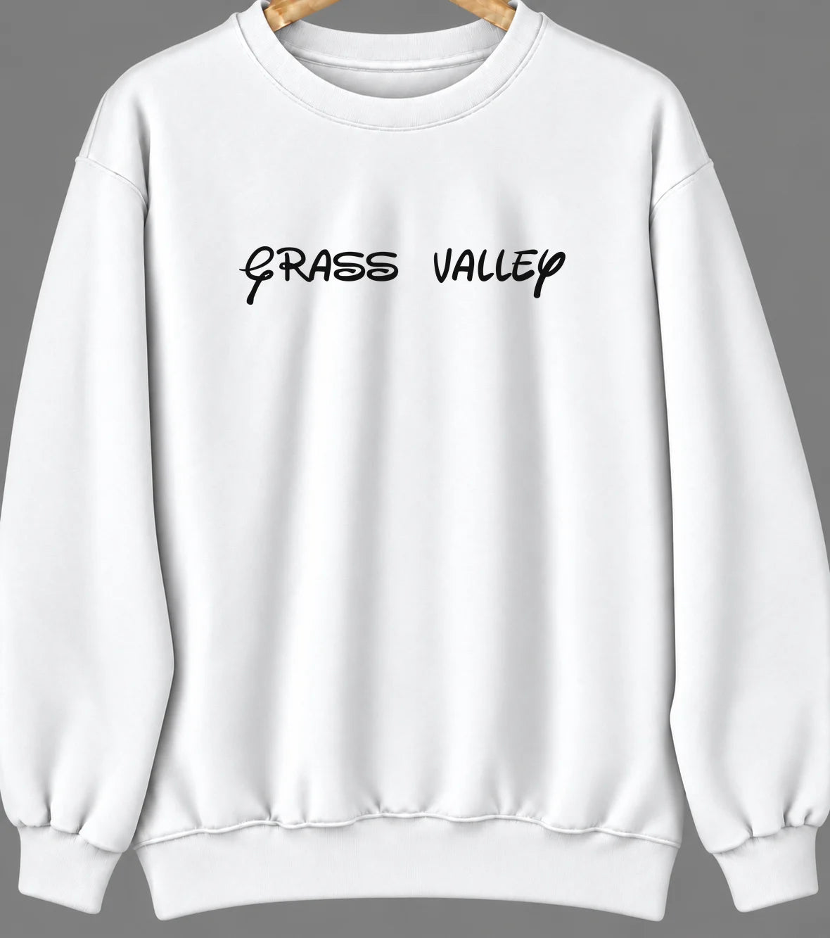 Grass Valley, Oregon Hometown Crewneck — White