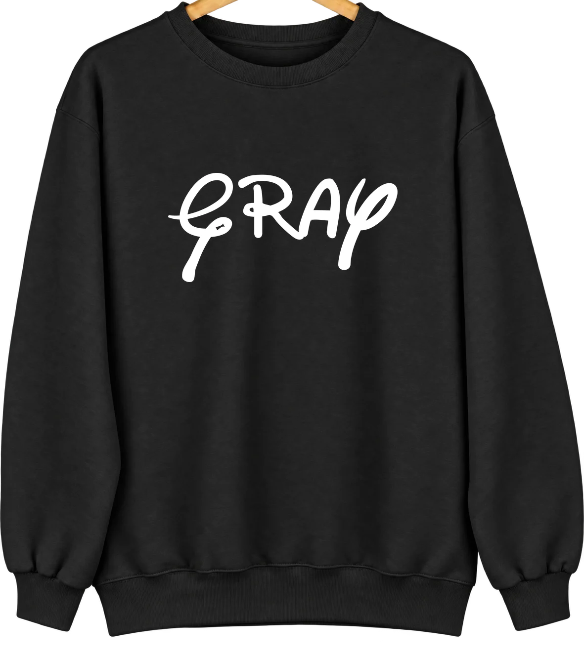 Gray, Louisiana Hometown Crewneck — Black