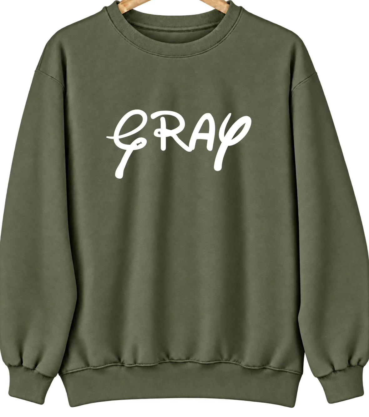 Gray, Maine Hometown Crewneck — Military Green