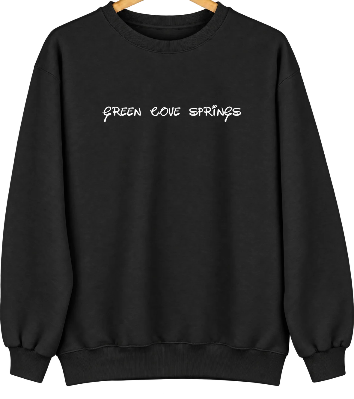 Green Cove Springs, Florida Hometown Crewneck — Black