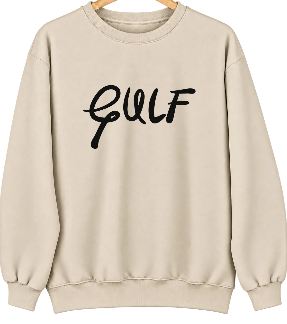 Gulf, North Carolina Hometown Crewneck — Sand