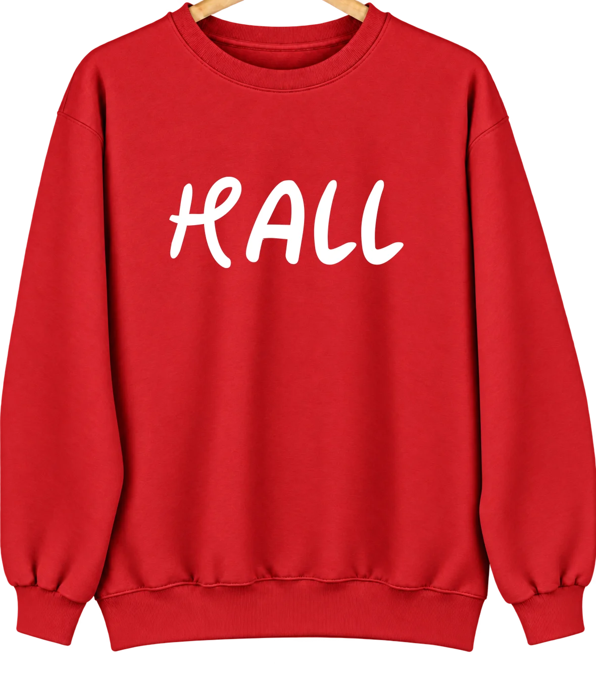 Hall, New York Hometown Crewneck — Red