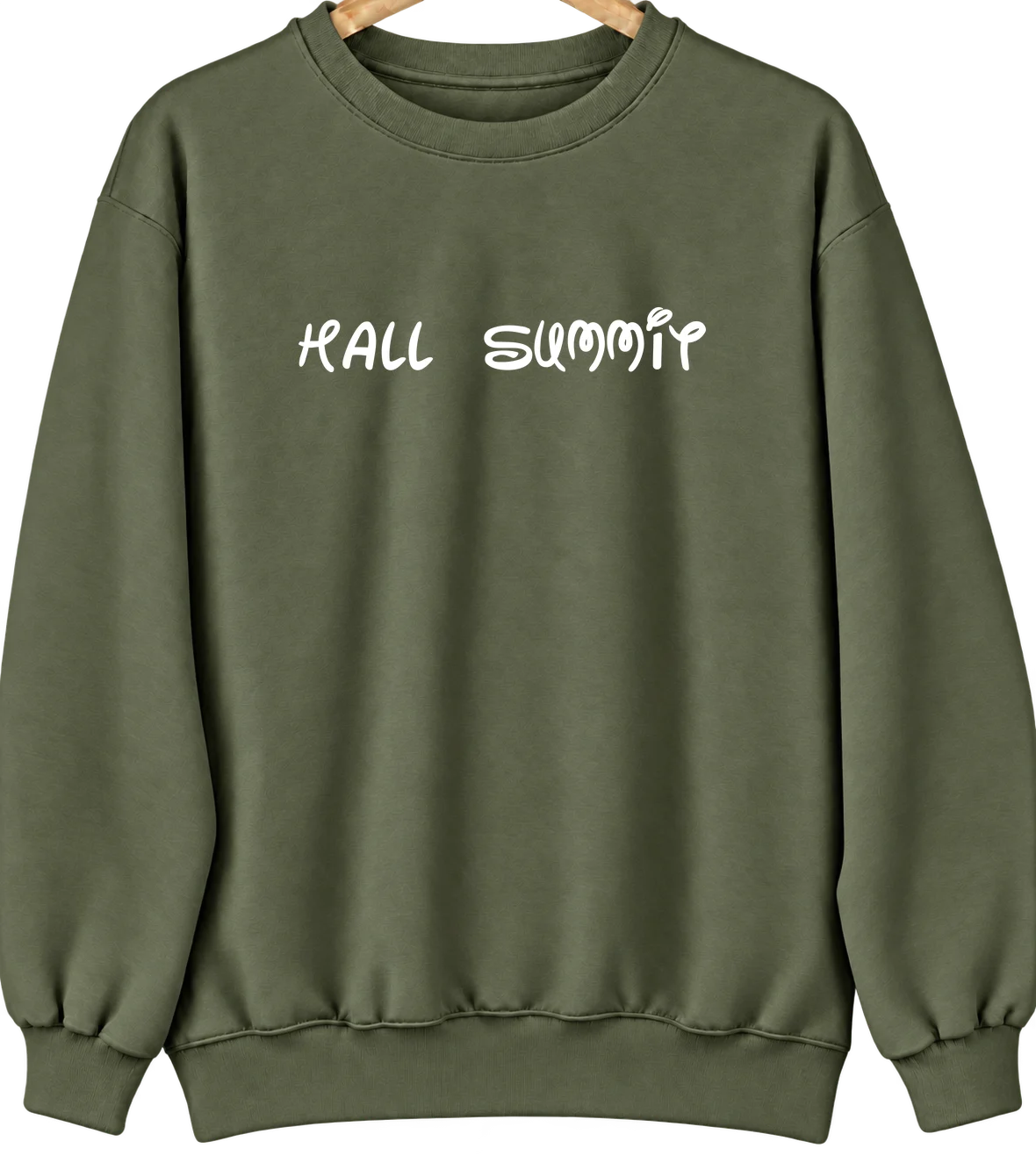 Hall Summit, Louisiana Hometown Crewneck — Military Green