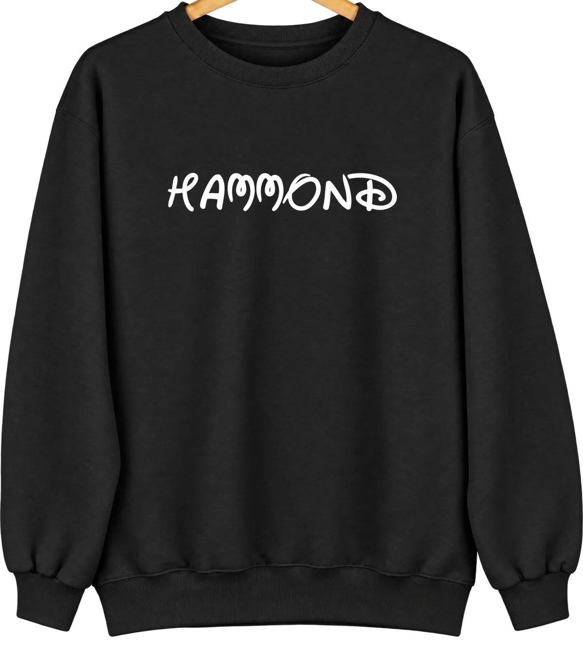 Hammond, Wisconsin Hometown Crewneck — Black