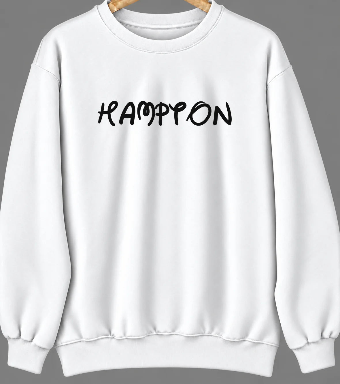 Hampton, Iowa Hometown Crewneck — White