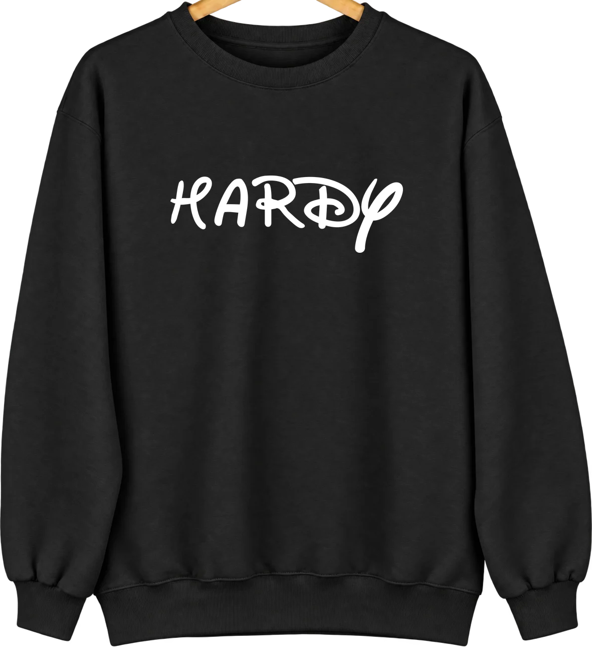 Hardy, Nebraska Hometown Crewneck — Black