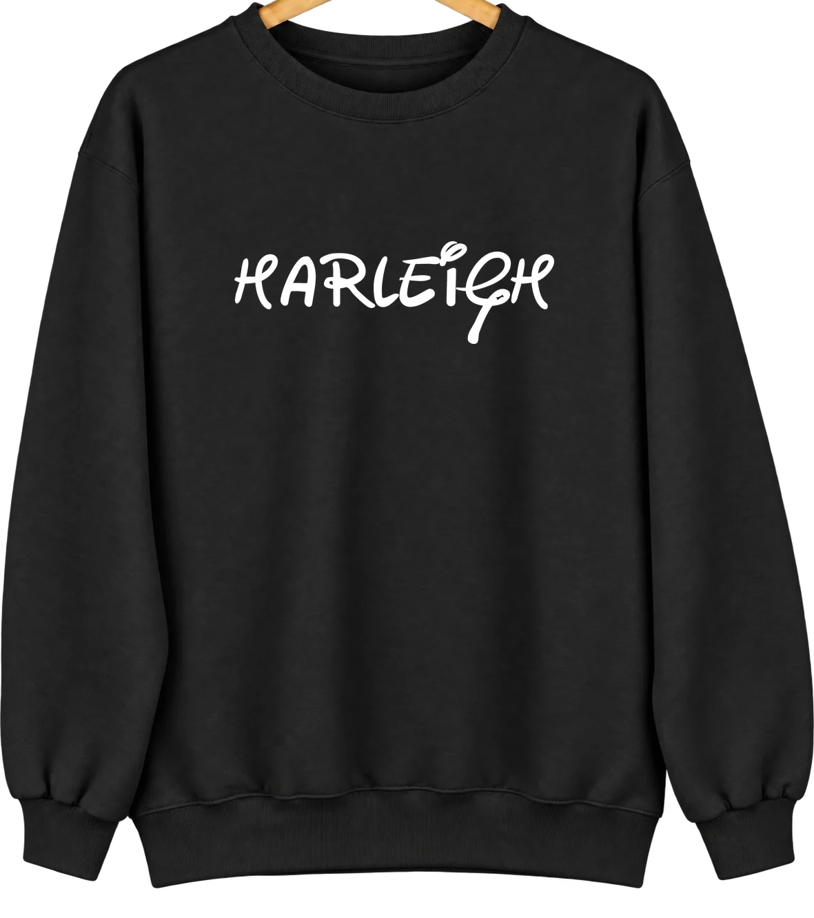 Harleigh, Pennsylvania Hometown Crewneck — Black