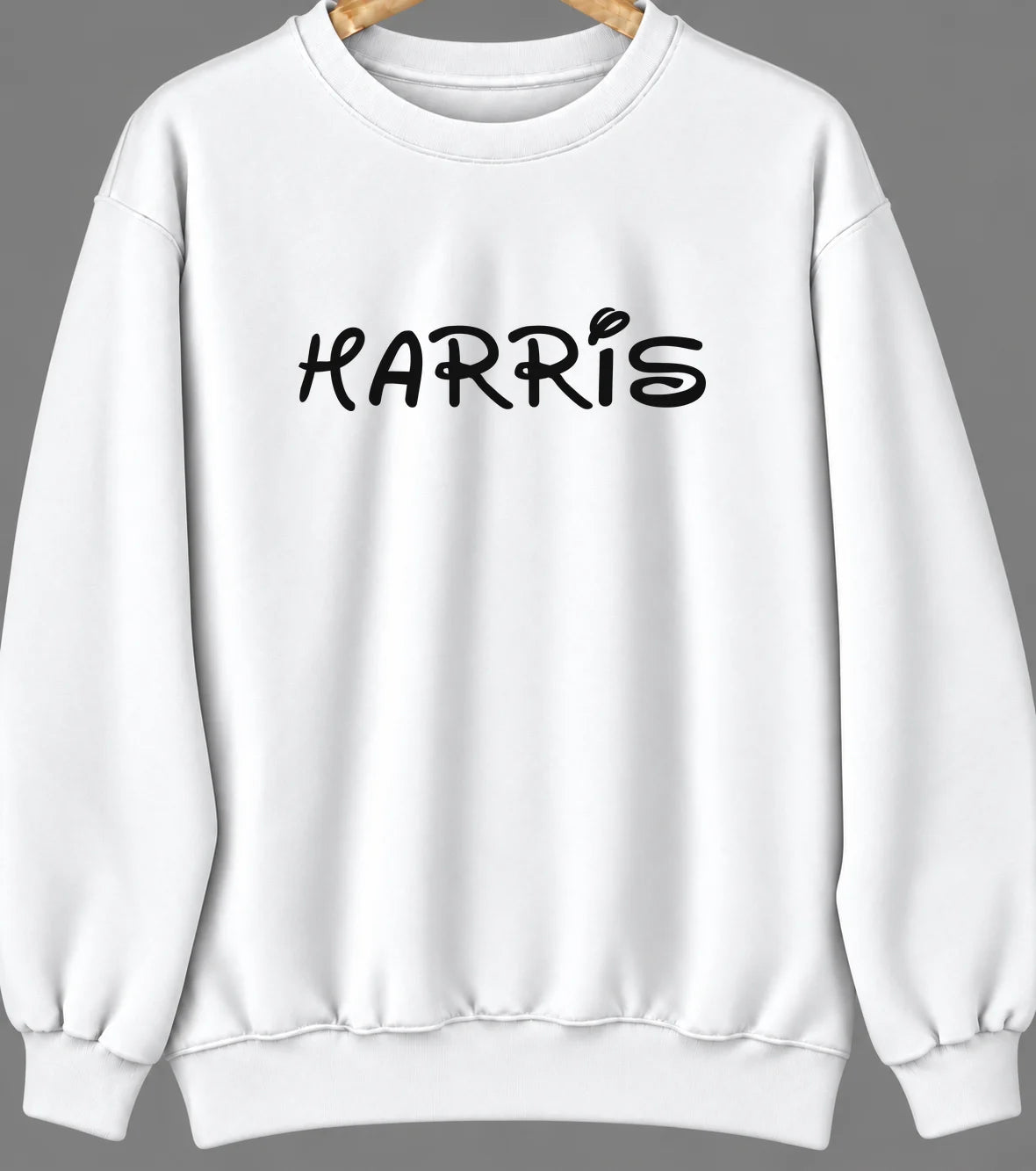 Harris, Missouri Hometown Crewneck — White