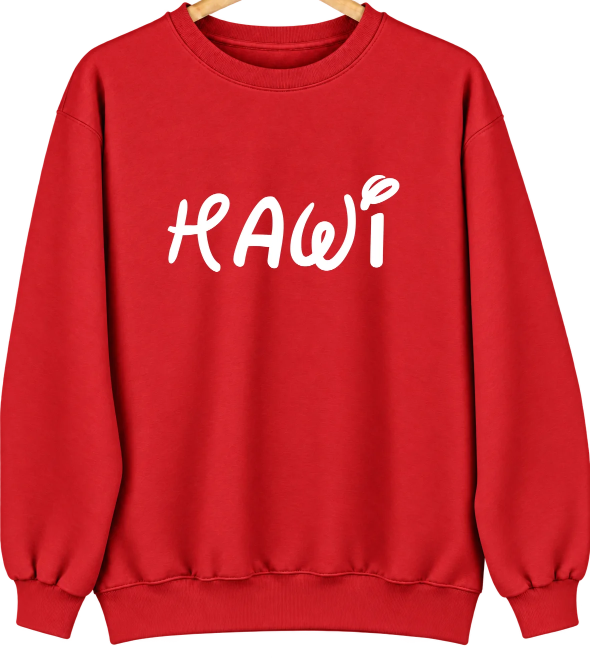 Hawi, Hawaii Hometown Crewneck — Red