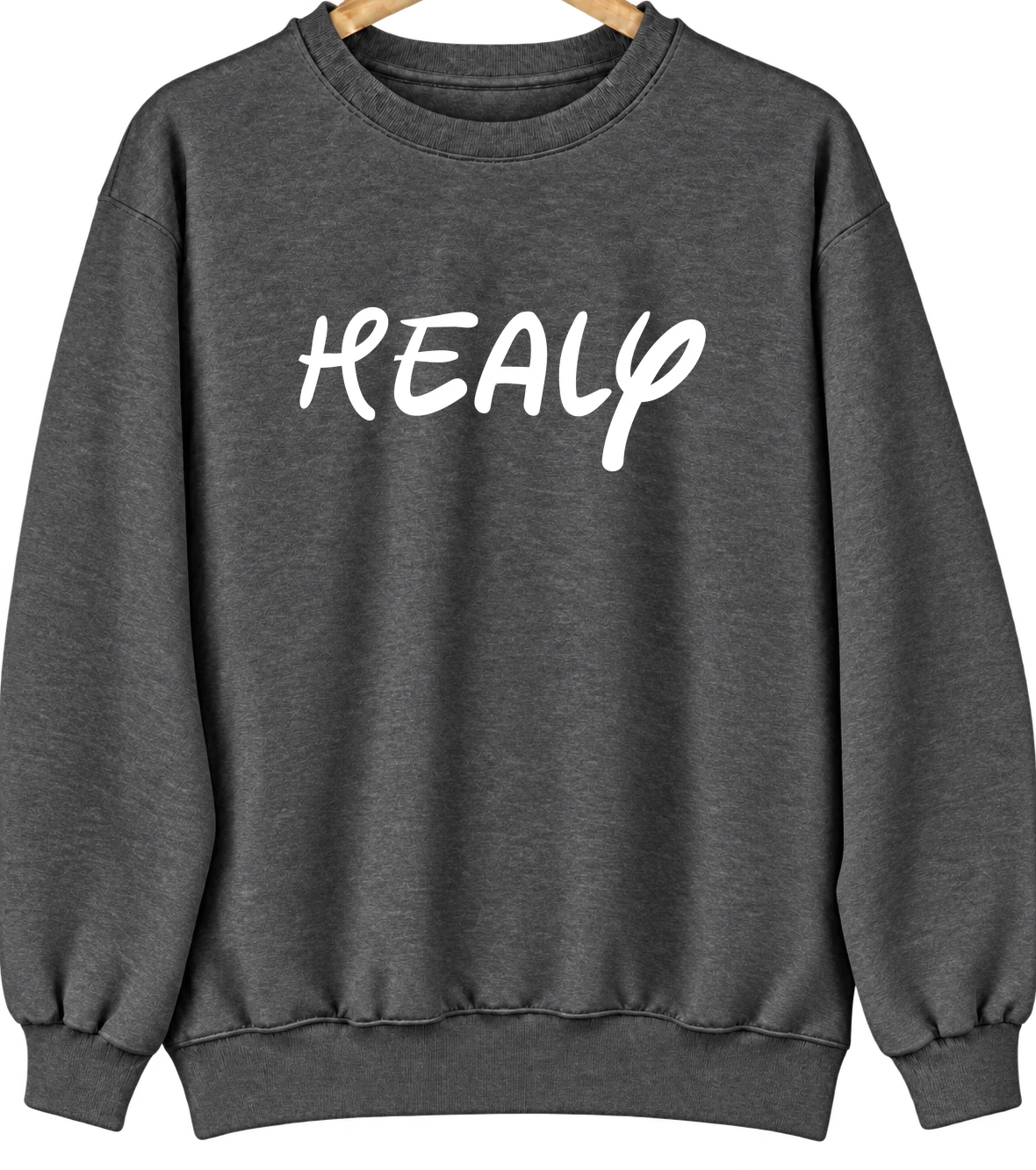 Healy, Alaska Hometown Crewneck — Dark Heather
