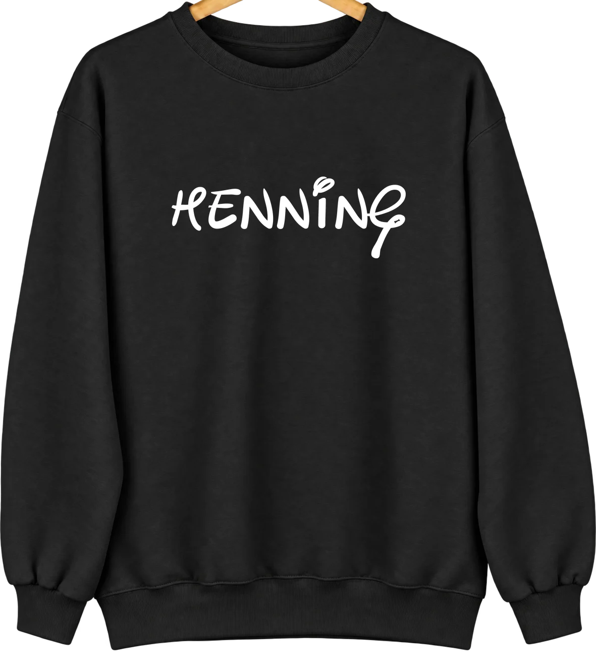 Henning, Minnesota Hometown Crewneck — Black