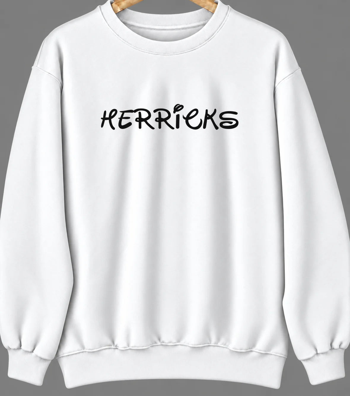 Herricks, New York Hometown Crewneck — White