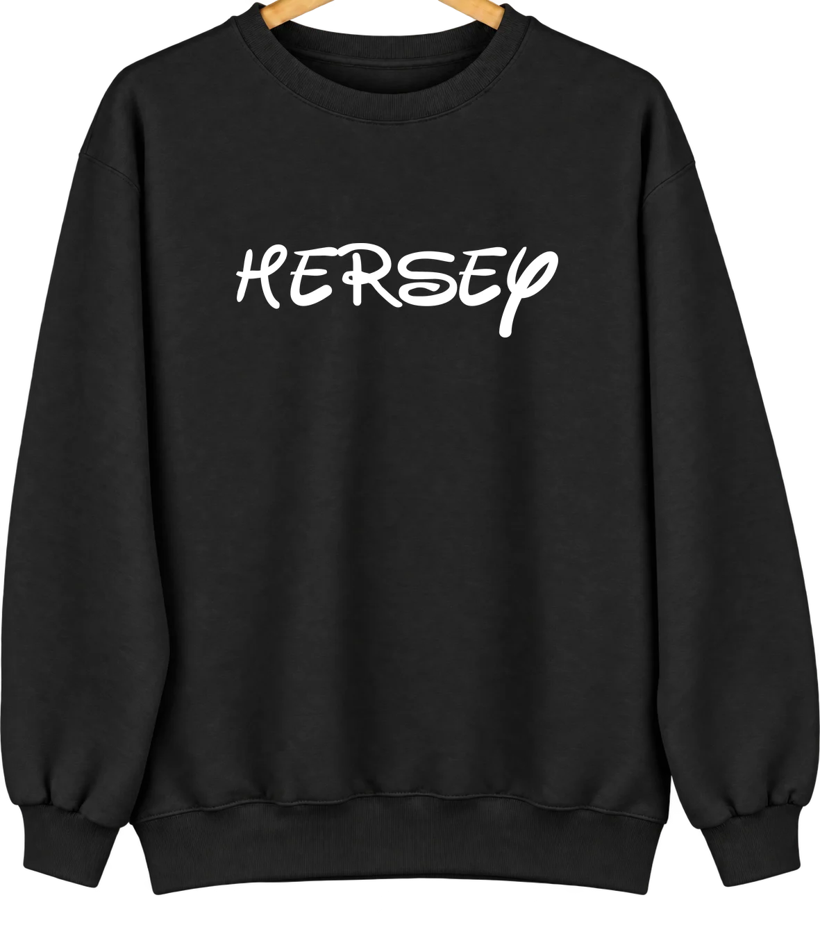 Hersey, Michigan Hometown Crewneck — Black
