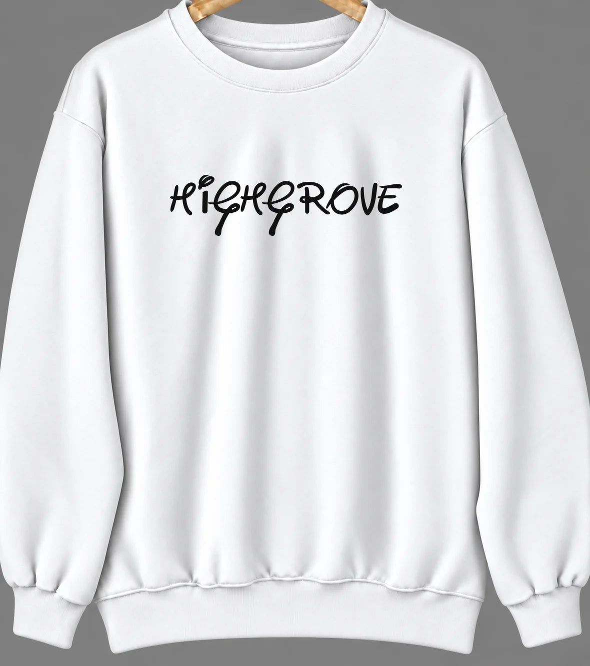Highgrove, California Hometown Crewneck — White