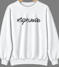 Highland, Indiana Hometown Crewneck — White