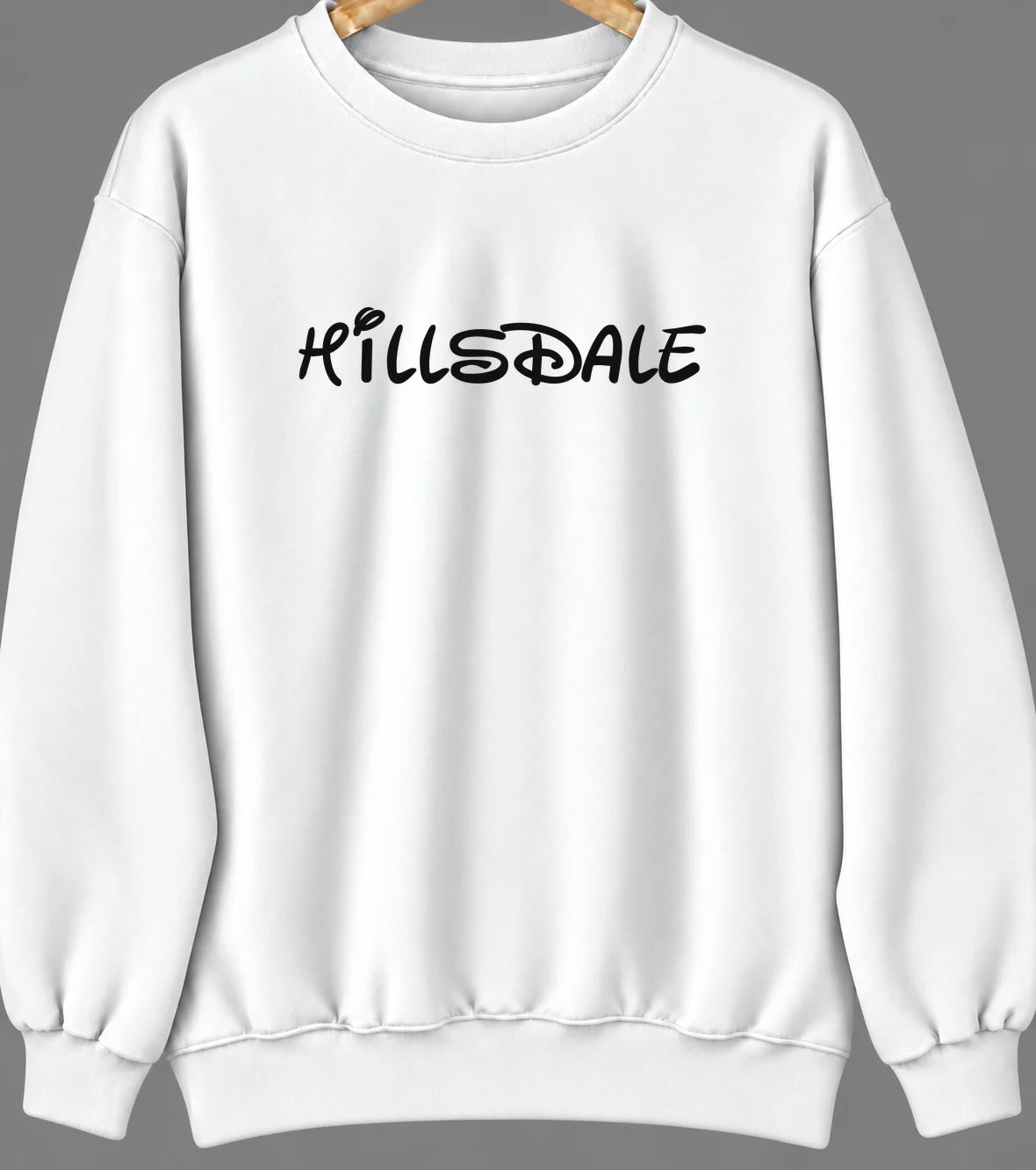 Hillsdale, Wyoming Hometown Crewneck — White