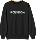 Hobson, Alabama Hometown Crewneck — Black