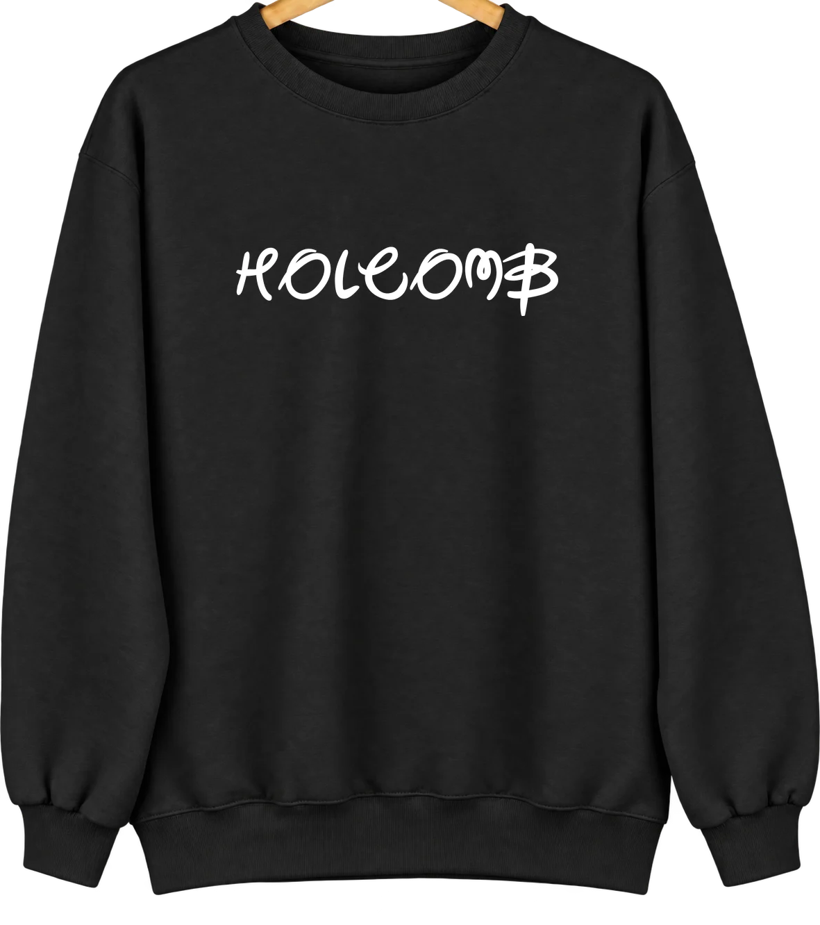 Holcomb, Mississippi Hometown Crewneck — Black