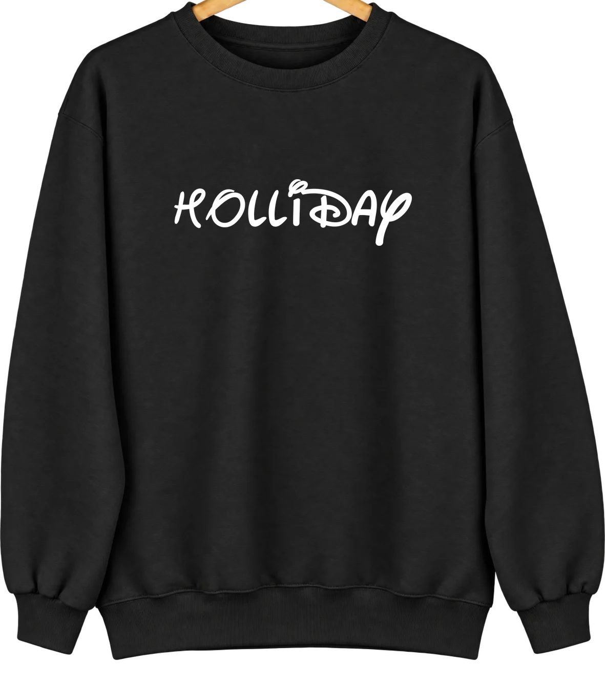 Holliday, Missouri Hometown Crewneck — Black