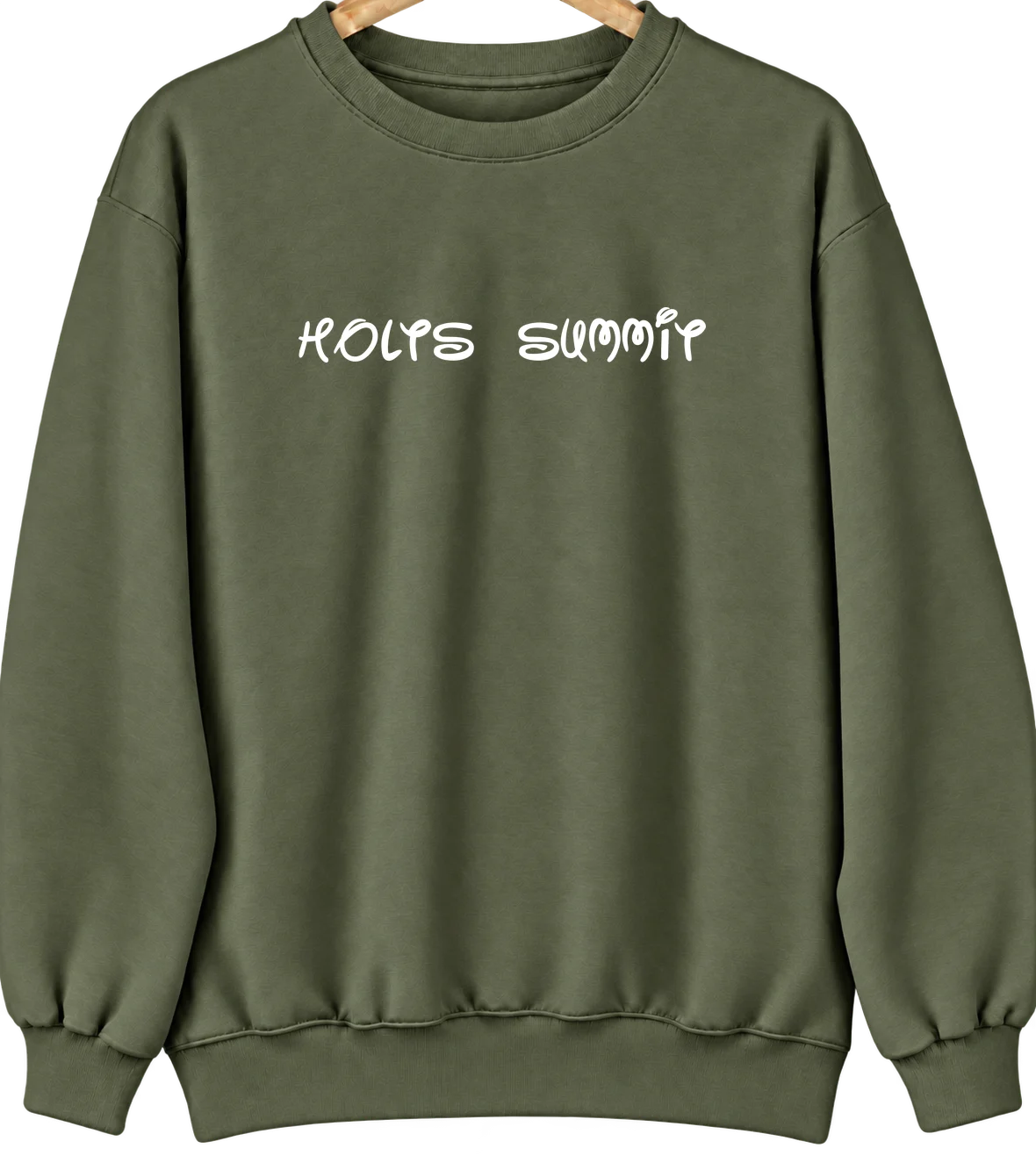 Holts Summit, Missouri Hometown Crewneck — Military Green