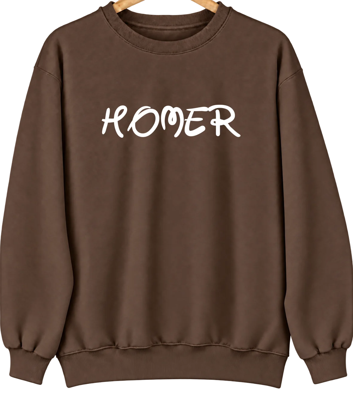 Homer, Michigan Hometown Crewneck — Brown