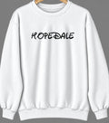 Hopedale, Illinois Hometown Crewneck — White