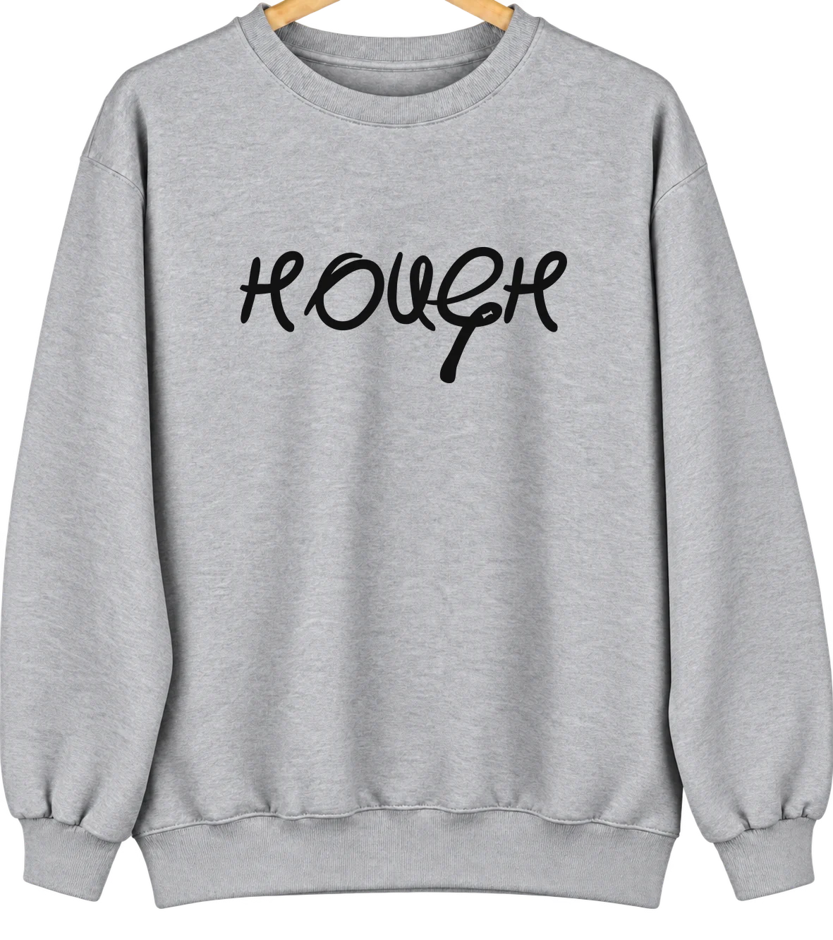 Hough, Oklahoma Hometown Crewneck — Sport Grey
