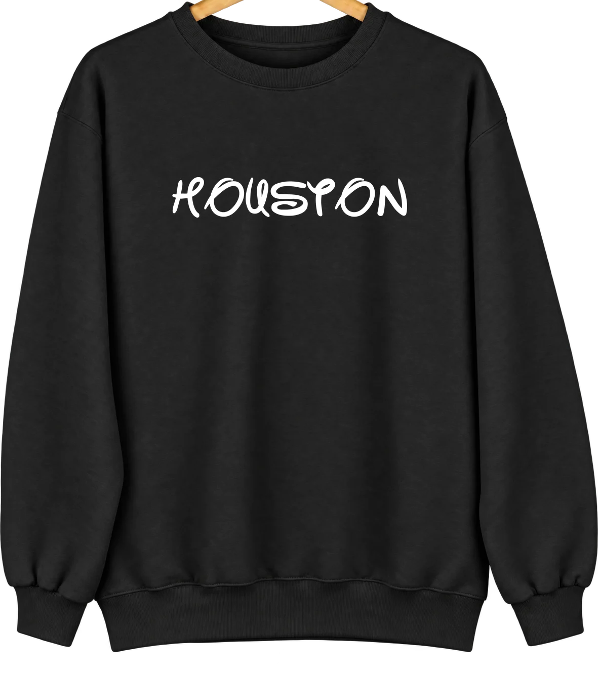 Houston, Arkansas Hometown Crewneck — Black