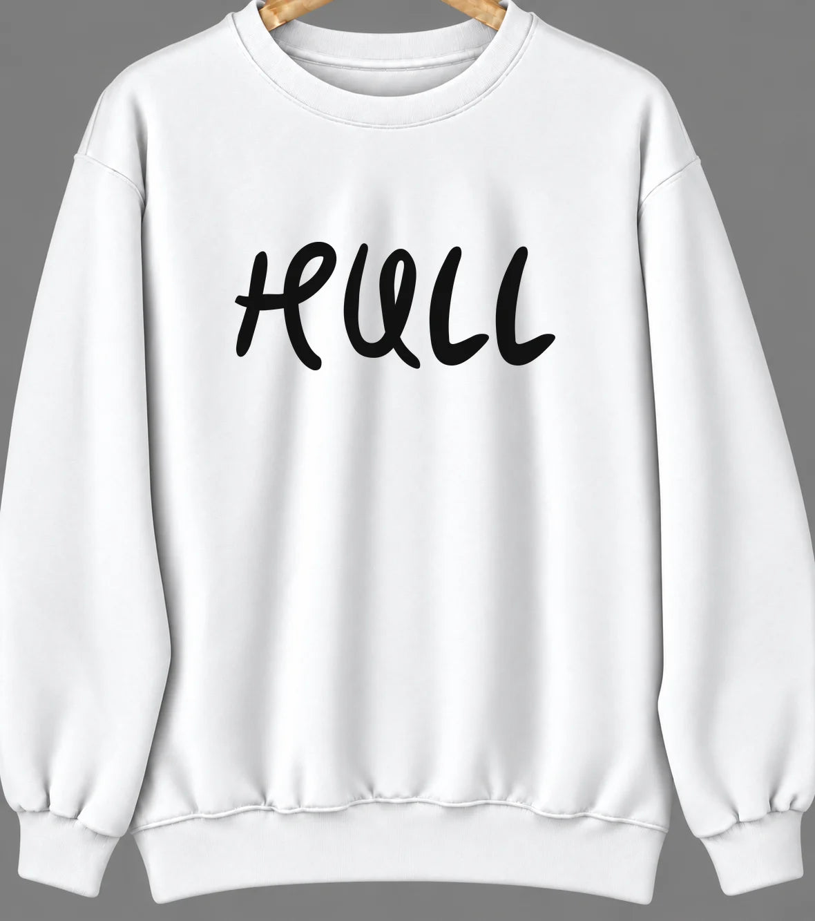 Hull, Texas Hometown Crewneck — White