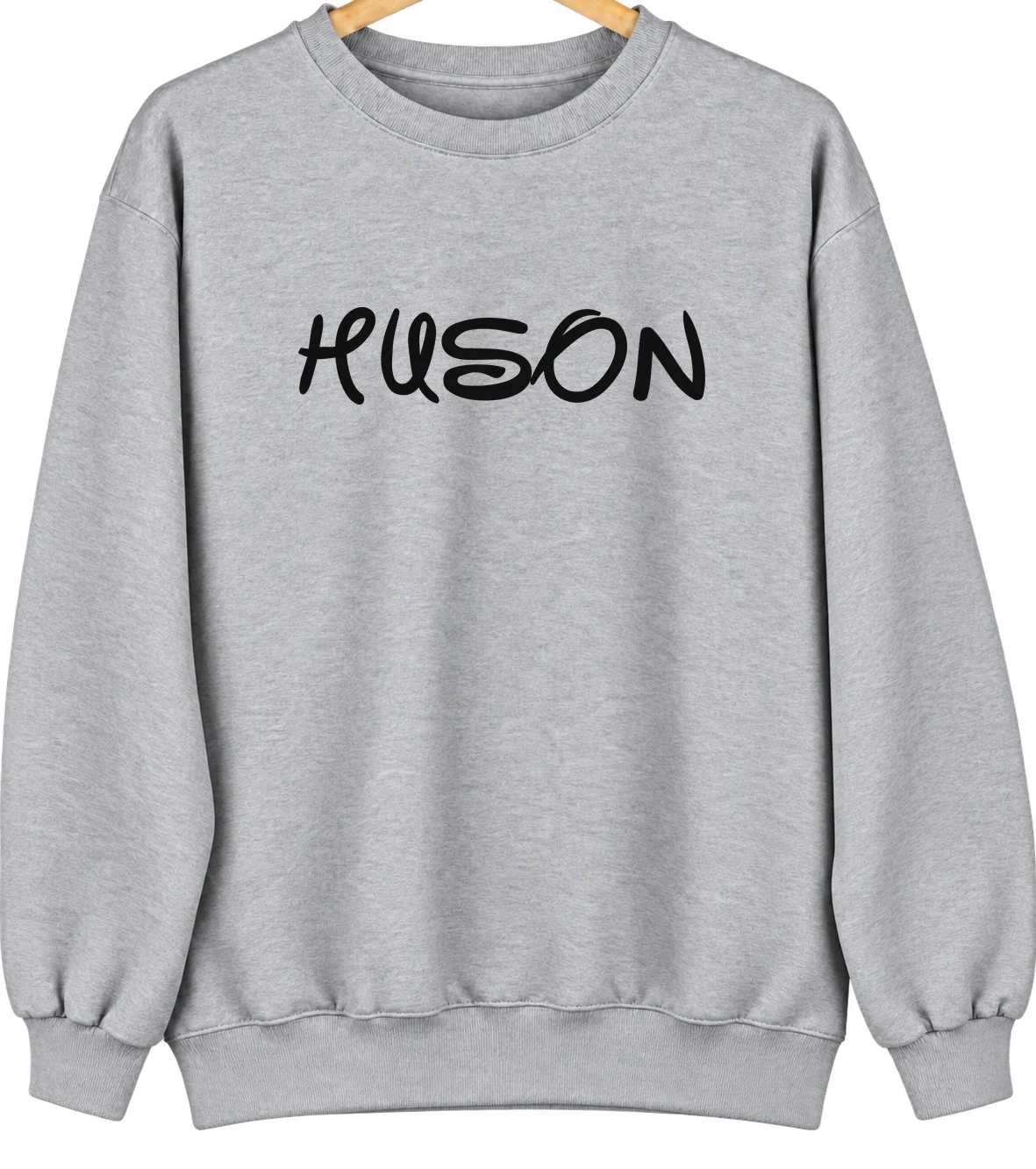 Huson, Montana Hometown Crewneck — Sport Grey