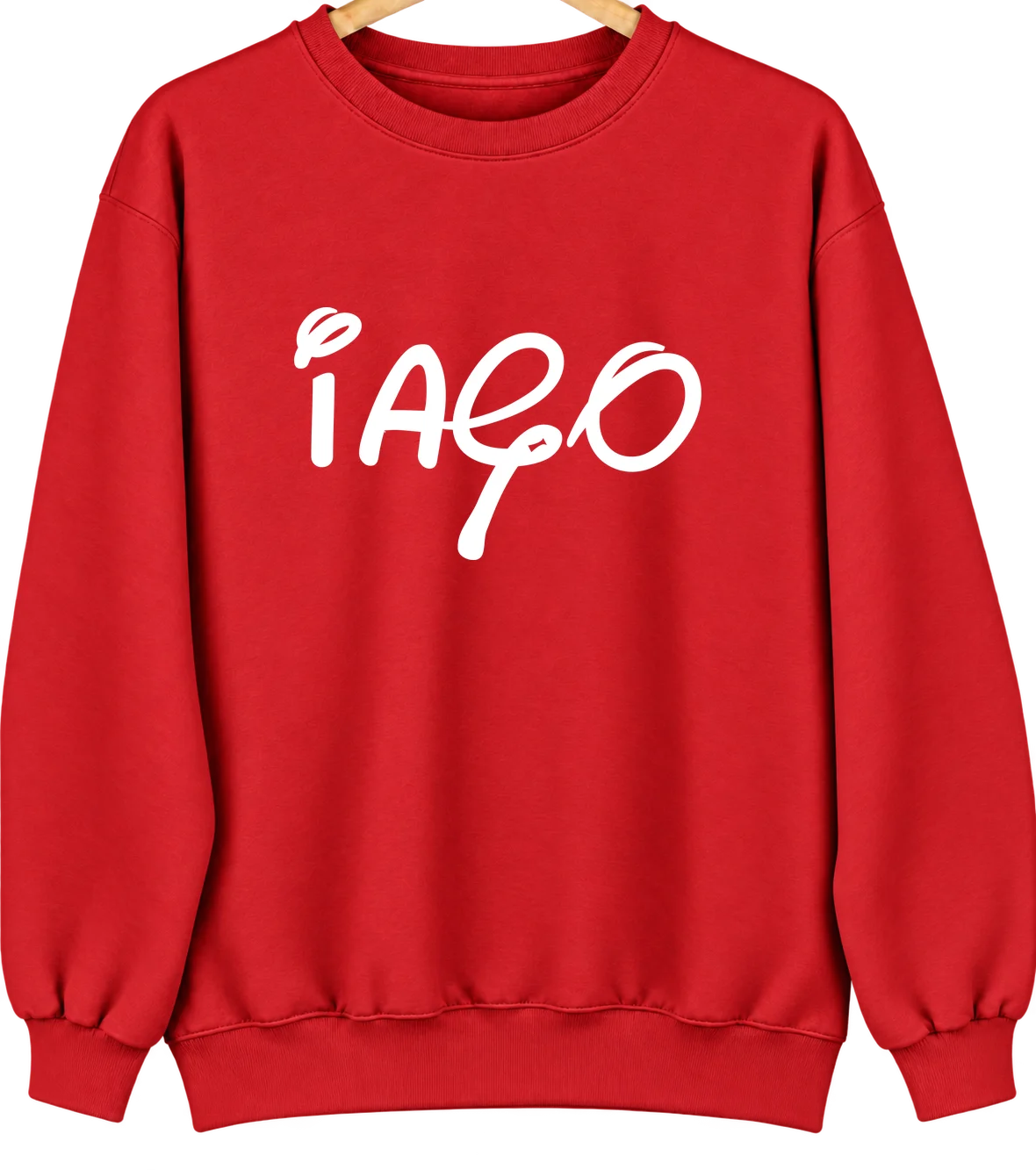Iago, Texas Hometown Crewneck — Red