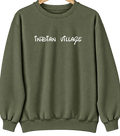 Indian Village, Indiana Hometown Crewneck — Military Green
