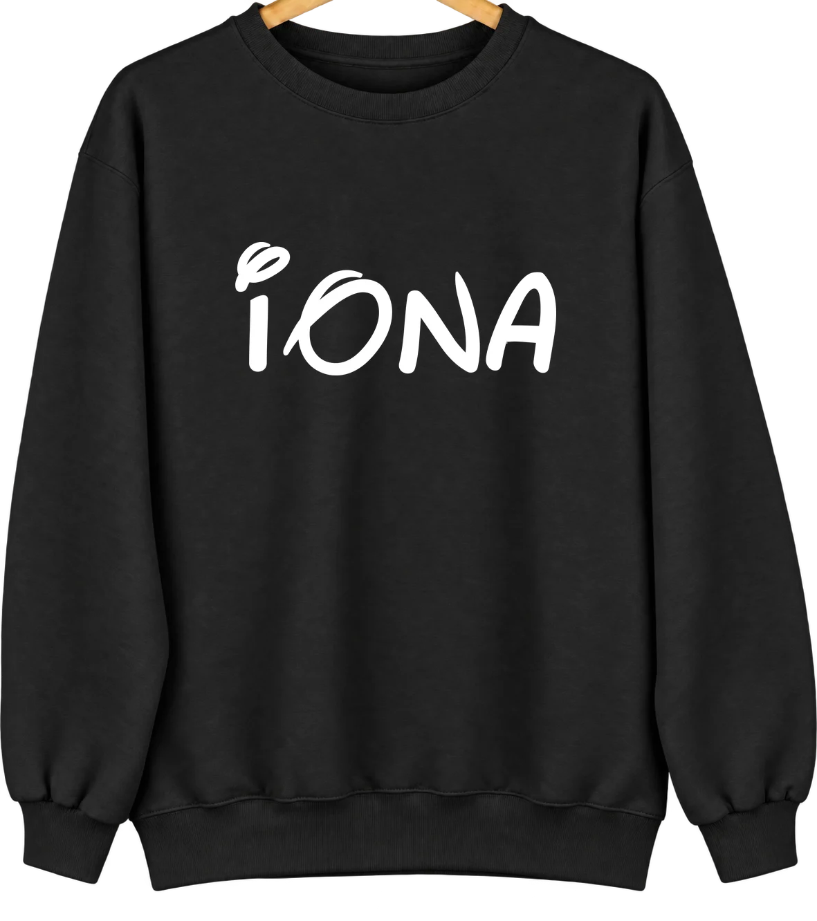 Iona, Florida Hometown Crewneck — Black
