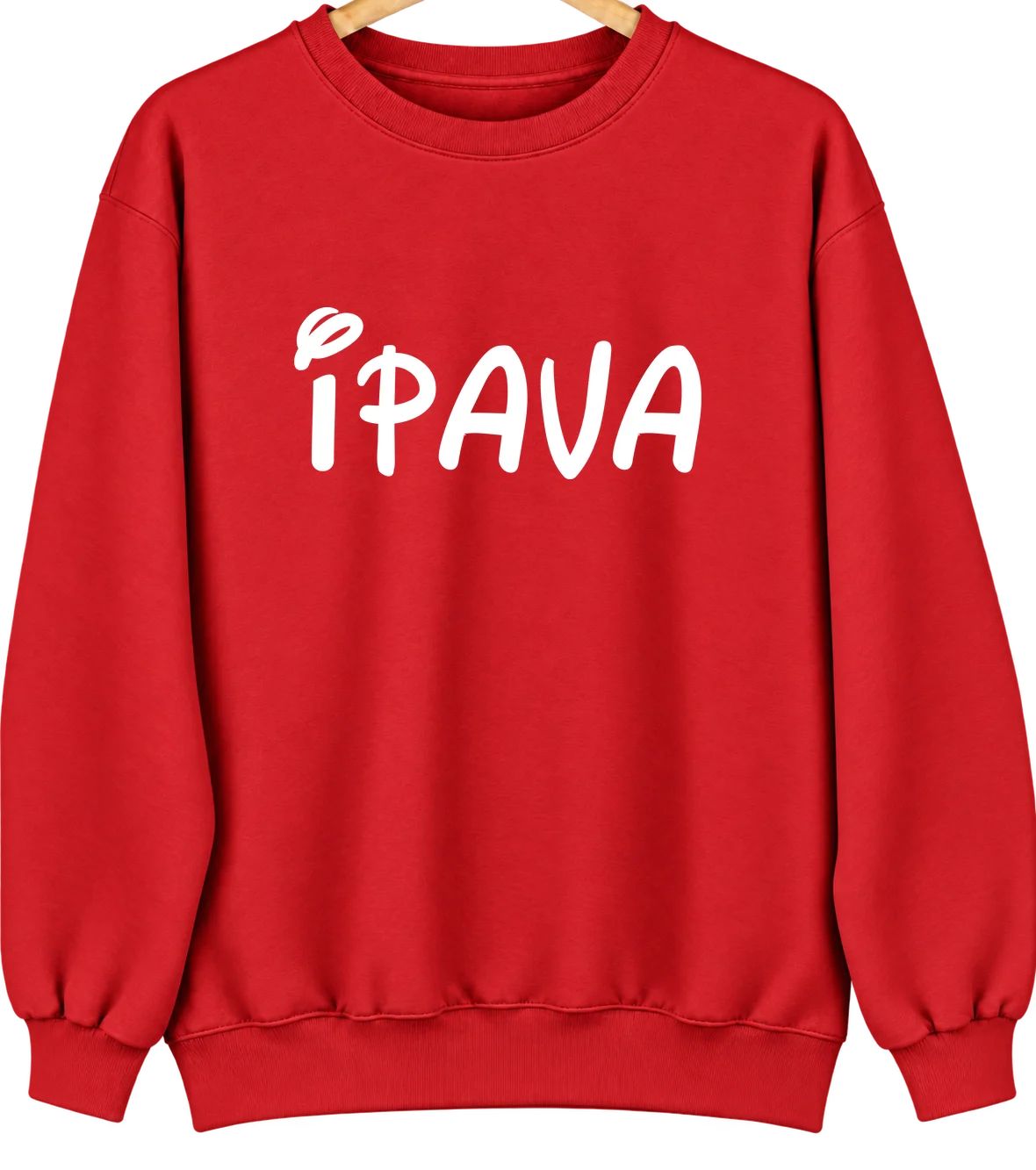 Ipava, Illinois Hometown Crewneck — Red