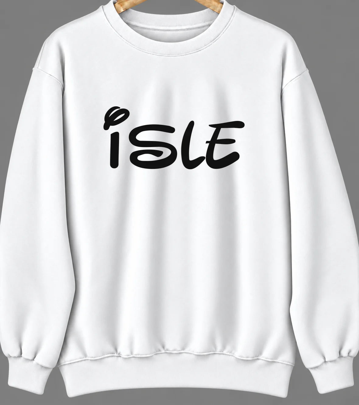 Isle, Minnesota Hometown Crewneck — White