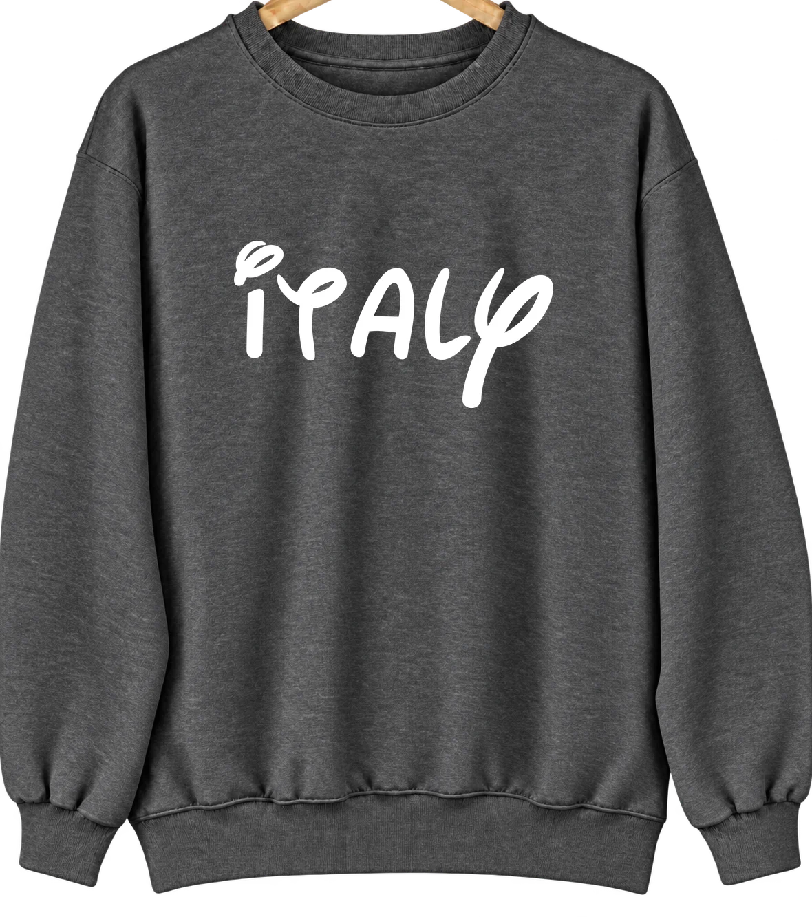 Italy, Texas Hometown Crewneck — Dark Heather