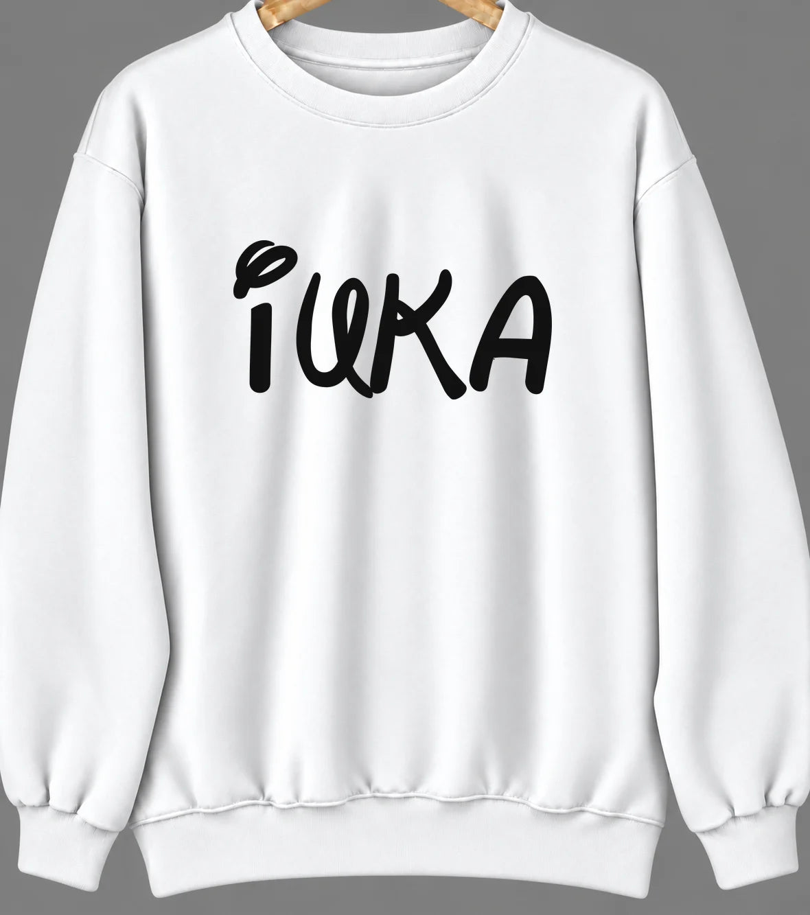 Iuka, Illinois Hometown Crewneck — White