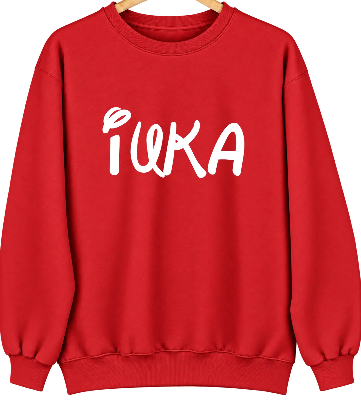 Iuka, Mississippi Hometown Crewneck — Red