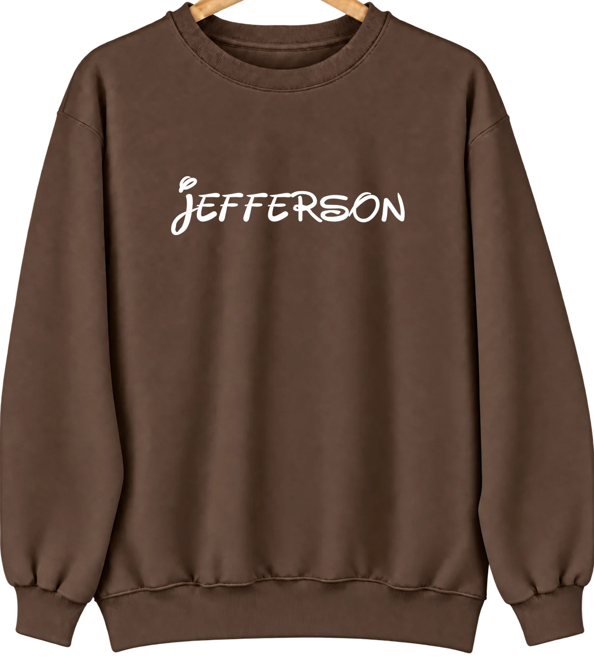 Jefferson, South Carolina Hometown Crewneck — Brown
