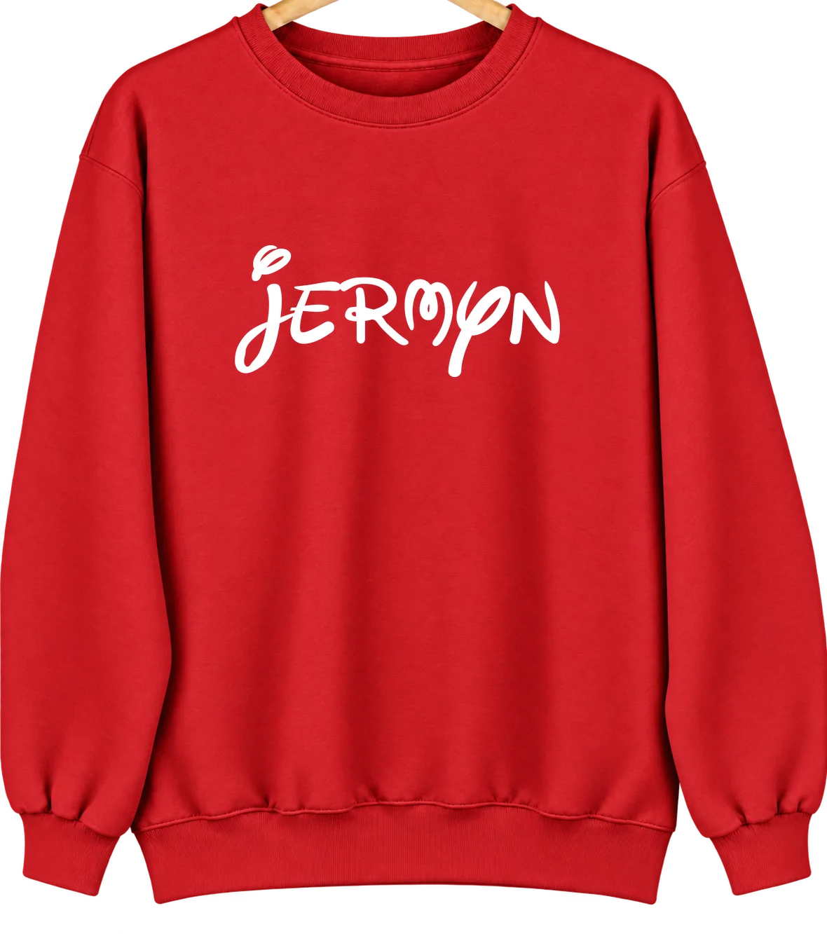 Jermyn, Pennsylvania Hometown Crewneck — Red
