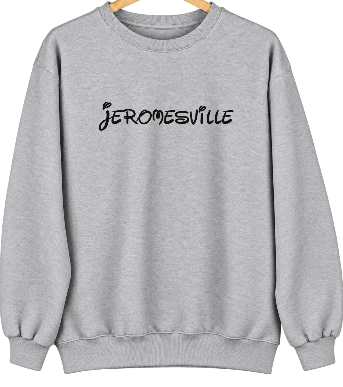 Jeromesville, Ohio Hometown Crewneck — Sport Grey